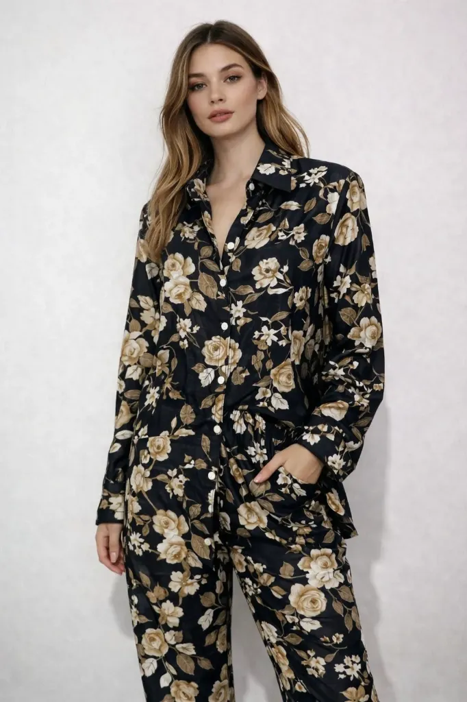 Pastel Pink Floral Hand Painted Anarkali Kurti with Gota Patti Yoke | Festive & Party Wear Gown Dress